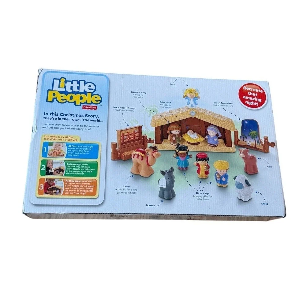 Fisher-Price Little People Nativity Set Christmas Playset Stable 11 figures 2015